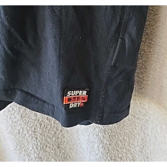 Superdry Mens XL T-Shirt Black Short Sleeve Neon Graphic Oversized Fit Y2K Vibes - Picture 6 of 15